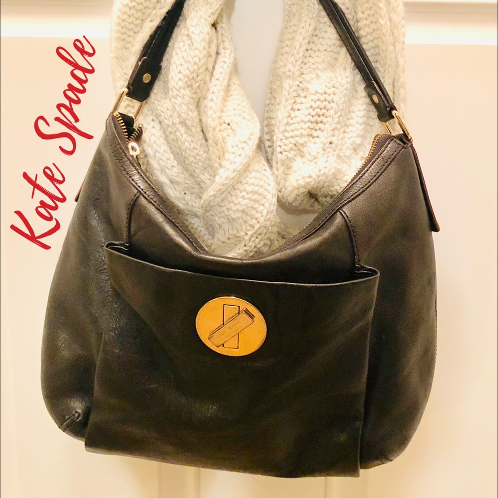 Kate Spade Black  beautiful soft Leather bag (Smoke Free Home) - Picture 2 of 7
